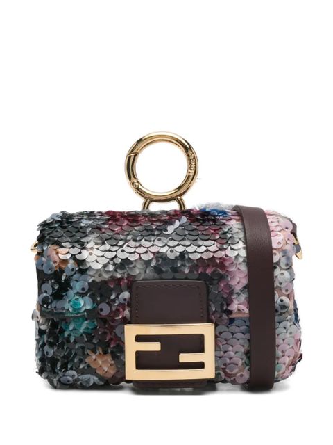 FENDI nano Baguette keyring bag - Black - zdjęcie produktu nr 1