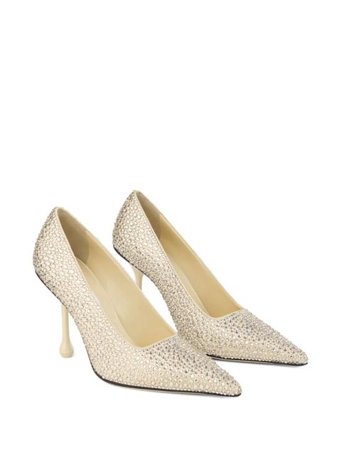 Jimmy Choo 95mm Ixia leather pumps - Neutrals - zdjęcie produktu nr 2