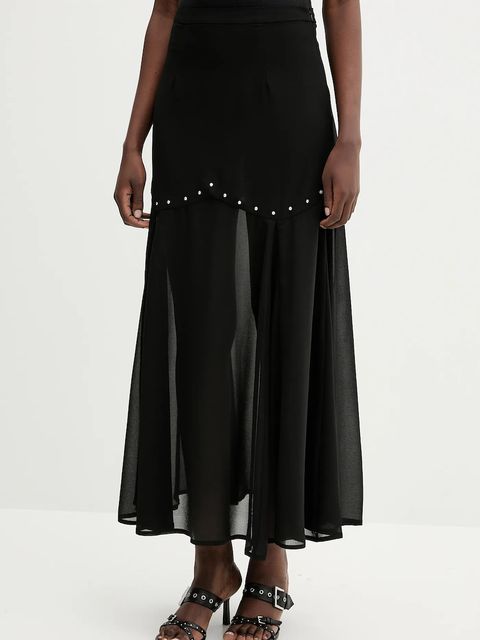 Never Fully Dressed spódnica kolor czarny maxi rozkloszowana NFDSK736 - zdjęcie produktu nr 1