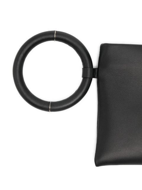 TOM FORD ring leather clutch bag - Black