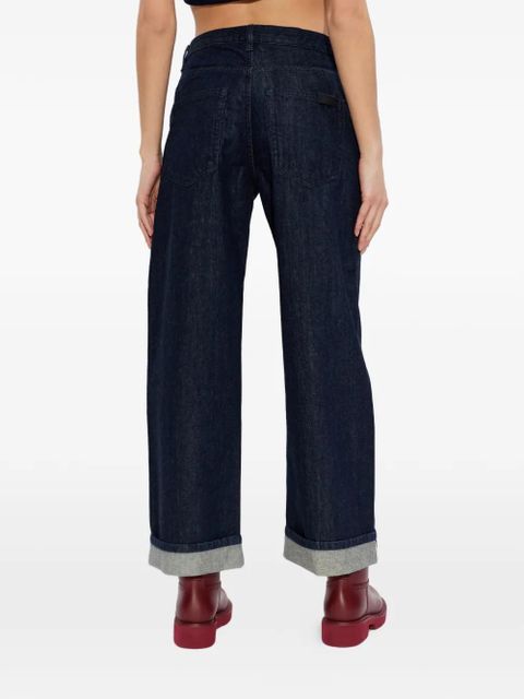 Moncler cuffed trousers - Blue