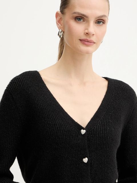 Morgan kardigan z domieszką wełny MIMO kolor czarny MIMO