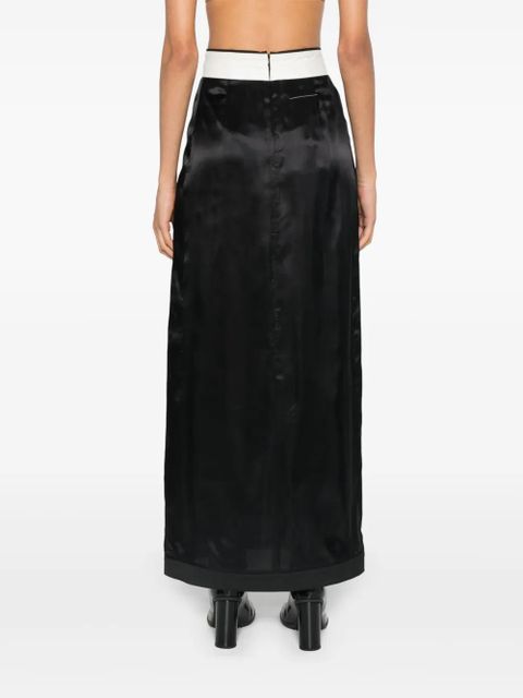 MM6 Maison Margiela numbers motif-patch skirt - Black