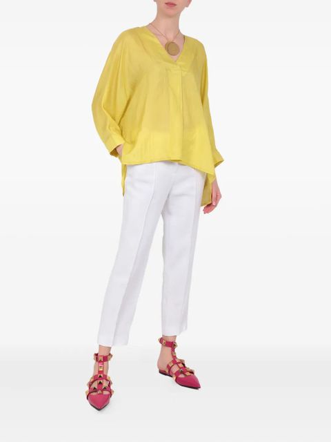 THE ROSE IBIZA V-neck long-sleeve blouse - Yellow - zdjęcie produktu nr 2