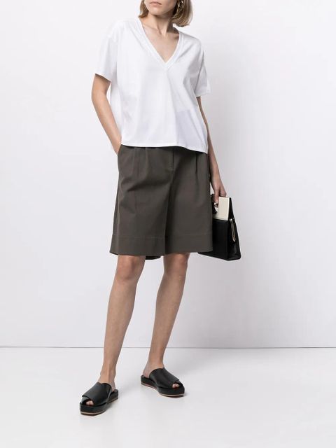 LouLou de Saison V-neck cotton T-Shirt - White