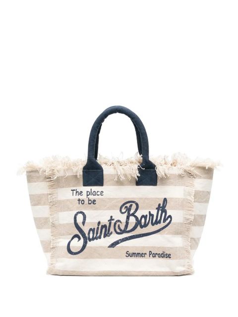 MC2 Saint Barth Vanity striped fringed tote bag - Neutrals - zdjęcie produktu nr 1