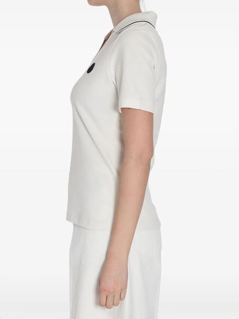 Moncler logo-appliqué polo top - White