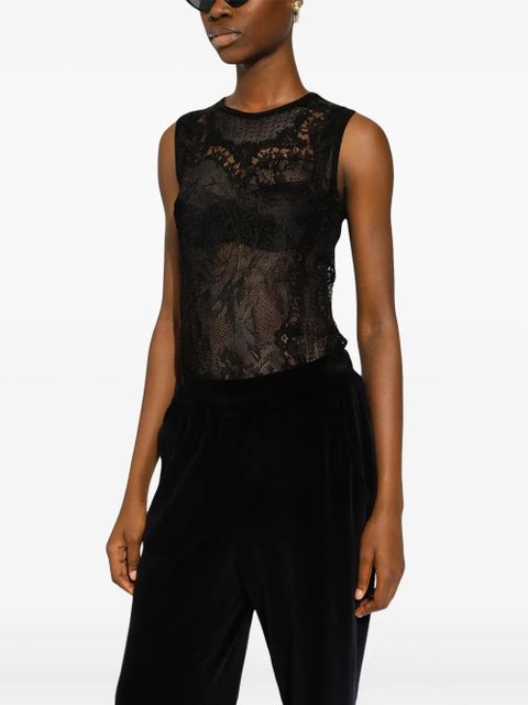 Dolce & Gabbana lace knitted top - Black