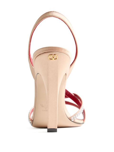 Valentino Garavani Dans Le Foyer satin sandals with crystals 105mm - Pink
