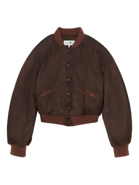 MM6 Maison Margiela button-up bomber jacket - Brown - zdjęcie produktu nr 1