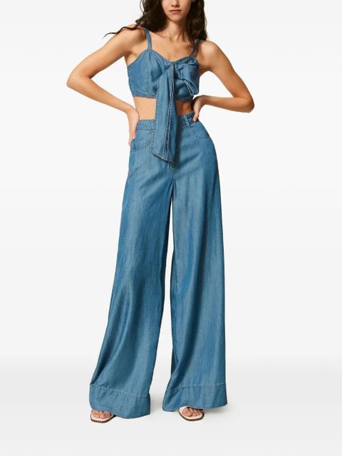 TWINSET high-rise palazzo pants - Blue - zdjęcie produktu nr 2