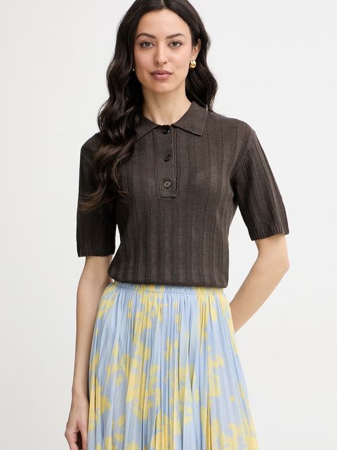 MM by Max Mara polo swetrowe damskie lniane RIVETTO - zdjęcie produktu nr 1