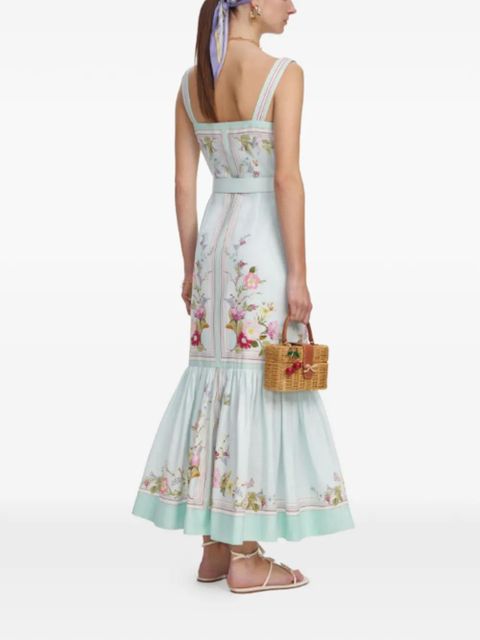 Self-Portrait belted maxi dress - Green - zdjęcie produktu nr 2