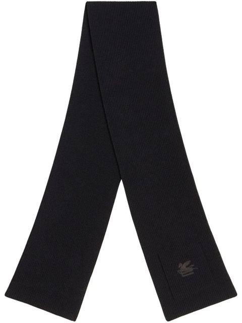 ETRO fine-knit wool scarf - Black - zdjęcie produktu nr 1