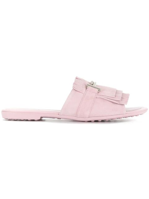 Tod's fringed slides - Pink - zdjęcie produktu nr 1