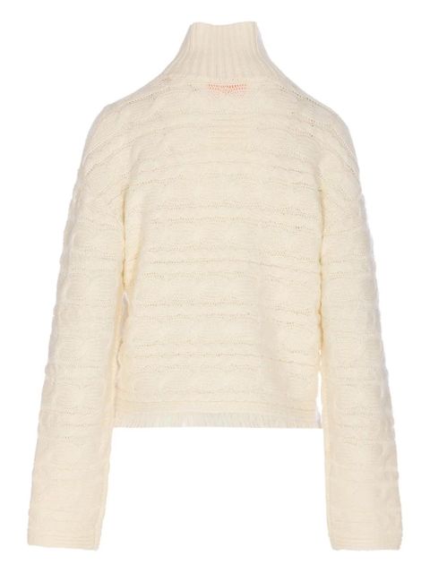 Guest In Residence cable-knit turtleneck sweater - White
