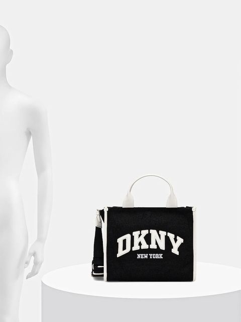 Dkny torebka bawełniana kolor czarny R52AGR57