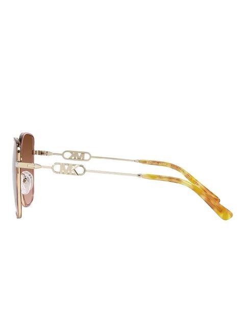 Michael Kors logo-plaque square-frame sunglasses - Brown