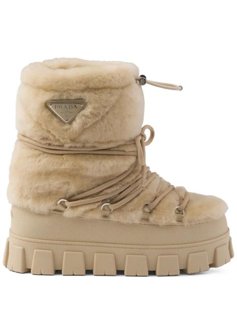 Prada Après ski shearling boots - Neutrals - zdjęcie produktu nr 1