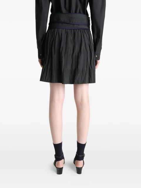 LEMAIRE crinkled wrap mini skirt - Black