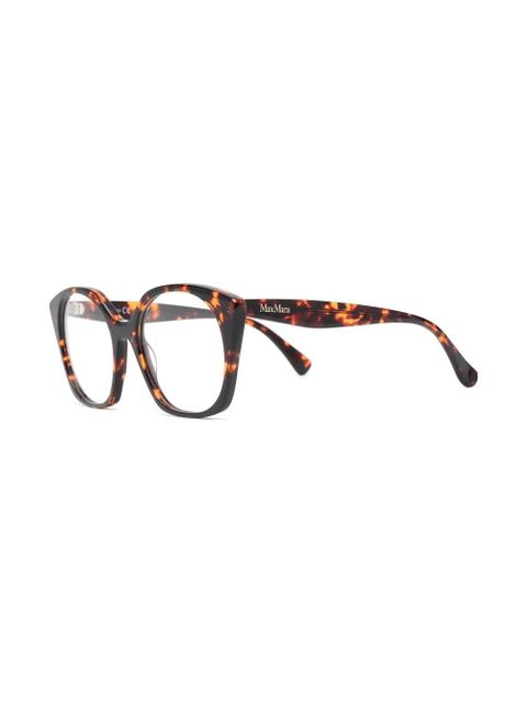 Max Mara Eyewear tortoiseshell oversized-frame glasses - Brown - zdjęcie produktu nr 2