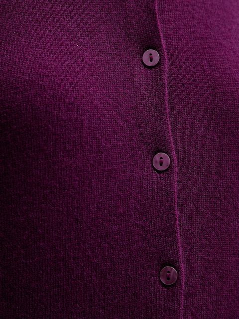 United Colors of Benetton kardigan wełniany kolor fioletowy lekki