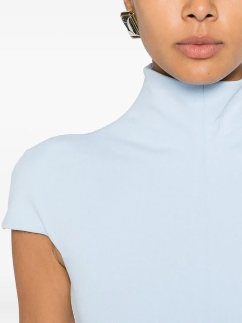 Solace London Lang mock-neck maxi dress - Blue