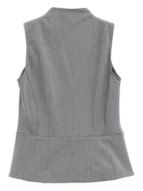 Gimaguas Amor U-neck curved-hem top - Grey