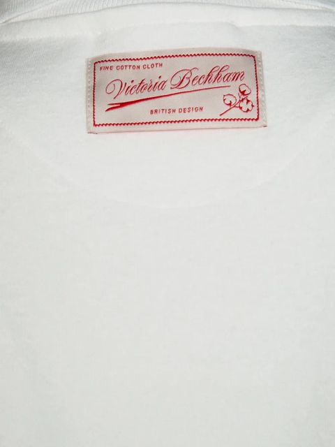 Victoria Beckham chest-pocket polo top - White