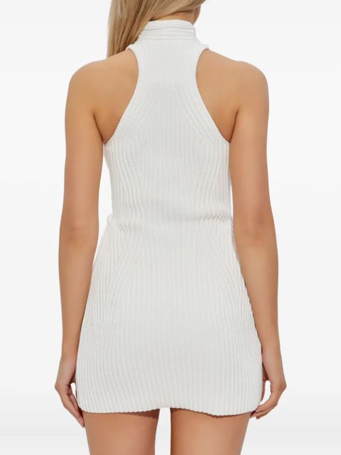 Cult Gaia Vivienne halterneck ribbed mini dress - White
