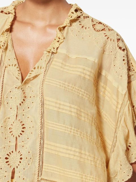 MARANT ÉTOILE Payton ruffled top - Yellow