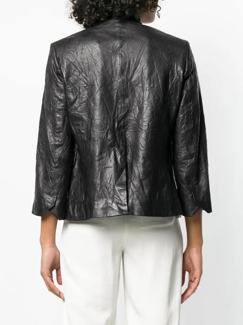 Zadig&Voltaire creased effect leather jacket - Black