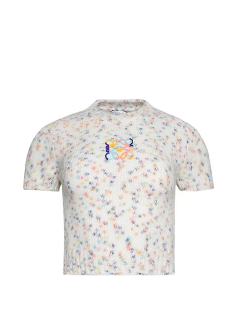LOEWE short-sleeve knitted top - White - zdjęcie produktu nr 1
