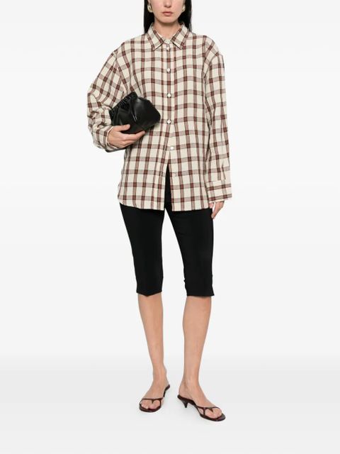 Róhe check-pattern oversized shirt - Neutrals - zdjęcie produktu nr 2