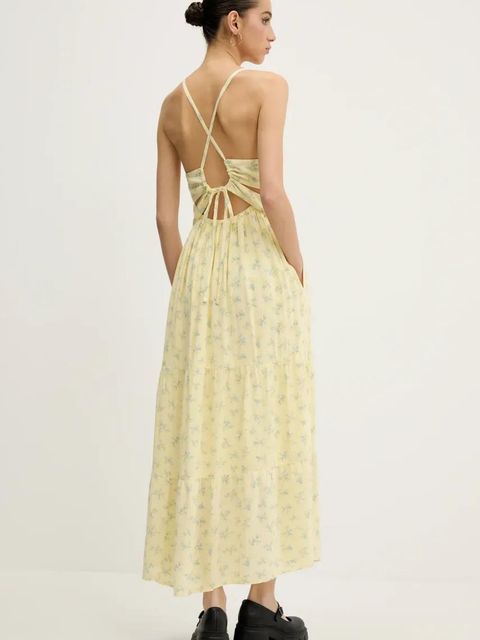 Hollister Co. sukienka kolor żółty maxi prosta KI359-5080 - zdjęcie produktu nr 2