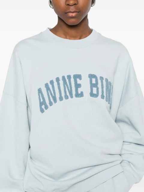 ANINE BING Miles logo blue sweatshirt