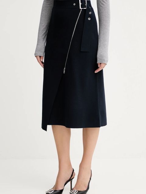 BOSS spódnica kolor granatowy midi rozkloszowana 50542878 - zdjęcie produktu nr 1