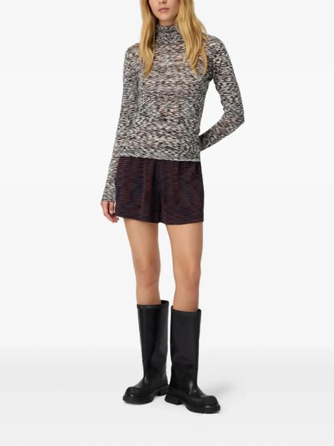 Missoni stripe-pattern turtleneck sweater - Black