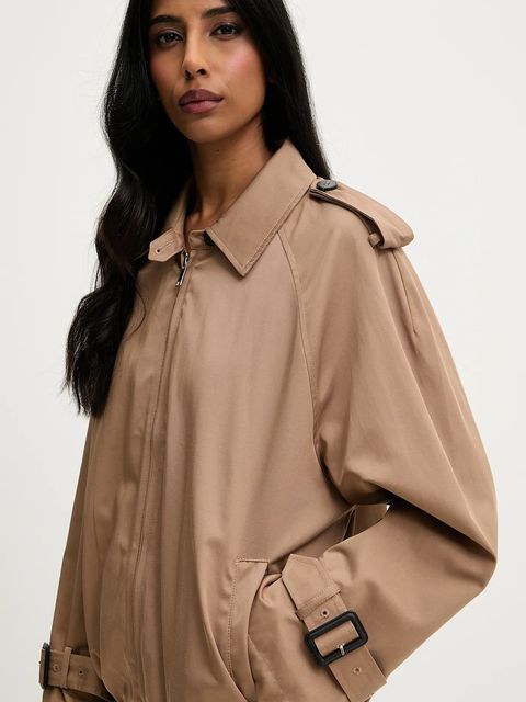 Answear.LAB kurtka kolor brązowy przejściowa