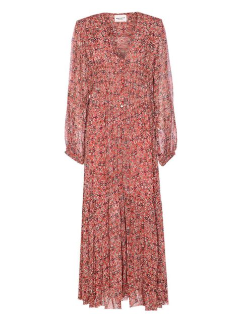 MARANT ÉTOILE Briane button-front flounced dress - Pink - zdjęcie produktu nr 1