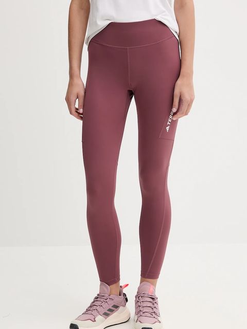 adidas TERREX legginsy Multi damskie kolor czerwony gładkie JE9423 - zdjęcie produktu nr 1