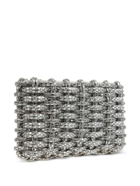 Simkhai Morgan woven clutch bag - Silver