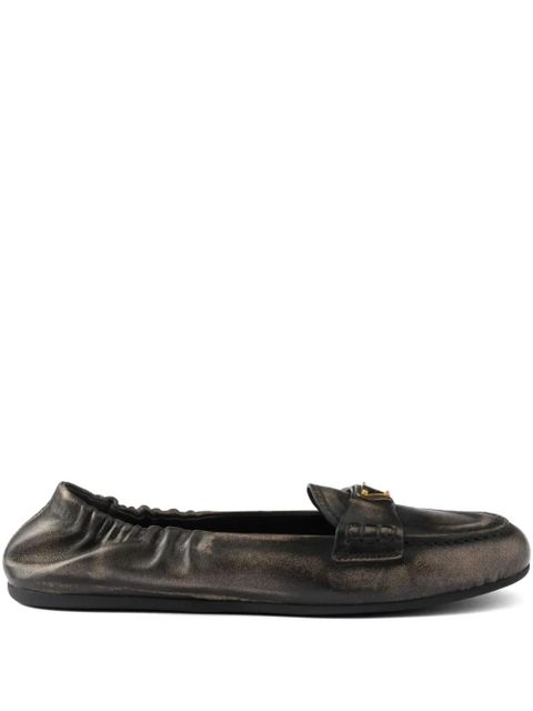 Prada leather loafers - Black - zdjęcie produktu nr 1