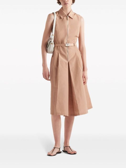 Prada belted-waist midi dress - Pink - zdjęcie produktu nr 2
