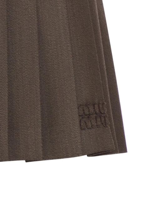 Miu Miu pleated brown skirt - zdjęcie produktu nr 2