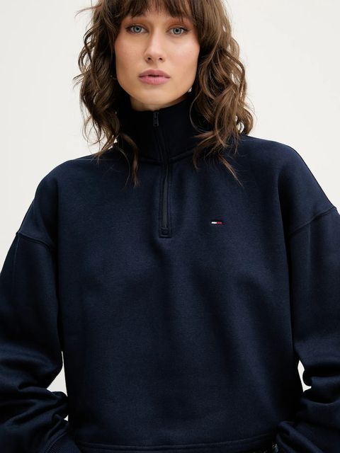 Tommy Jeans bluza damska kolor granatowy gładka DW0DW20946