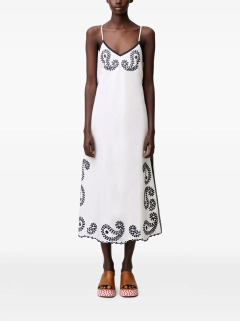 Claudie Pierlot embroidered A-line dress - White