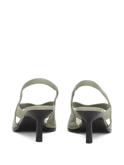 3.1 Phillip Lim 60mm slingback square-toe sandals - Green