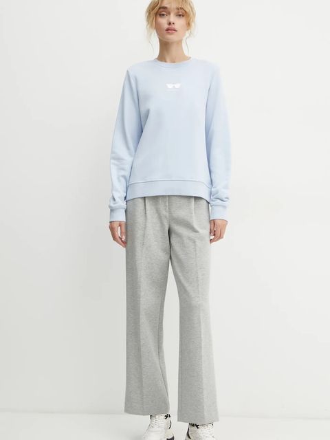 Karl Lagerfeld bluza bawełniana damska kolor niebieski z aplikacją A1W20009 - zdjęcie produktu nr 2