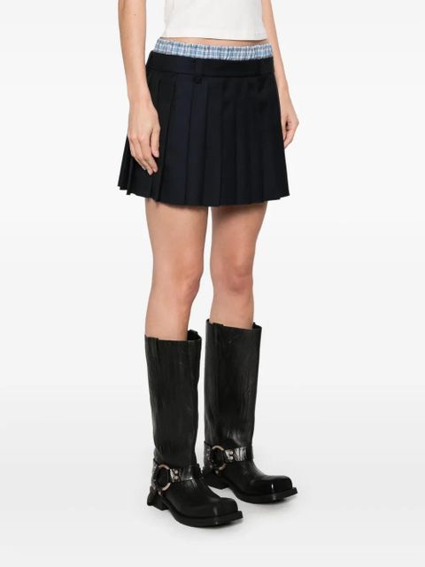 Miu Miu pleated mini skirt - Blue